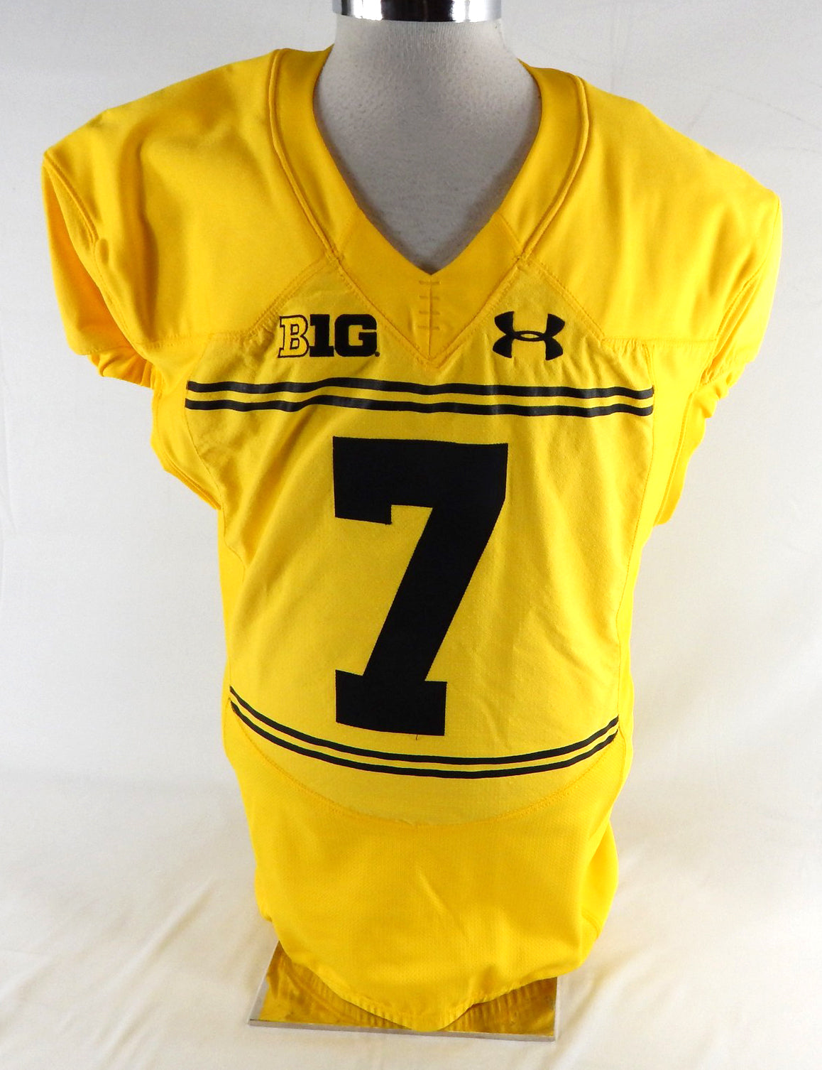 2017 Maryland Terrapins #7 Game Issued Yellow Jersey 1940s Throwback Football 4