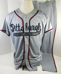 2019 Pittsburgh Pirates Crawfords Jordan Comadena #89 Game Used Grey Jersey Pant