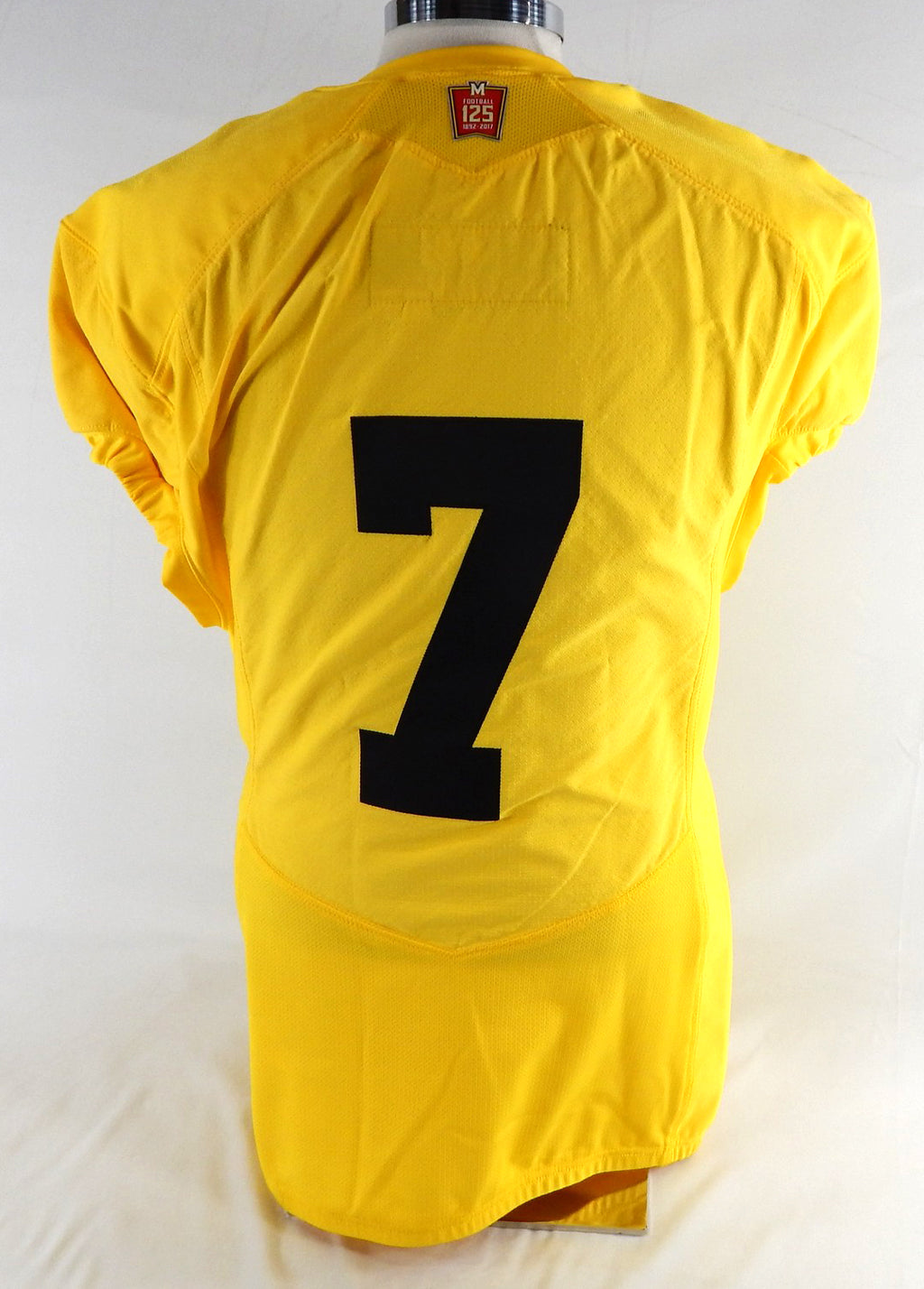 2017 Maryland Terrapins #7 Game Issued Yellow Jersey 1940s Throwback Football 4 Pic2