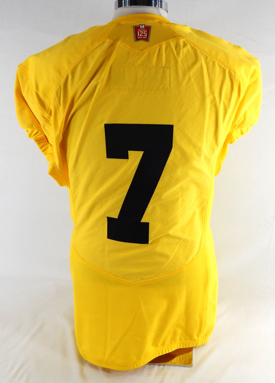 2017 Maryland Terrapins #7 Game Issued Yellow Jersey 1940s Throwback Football 4 Pic2