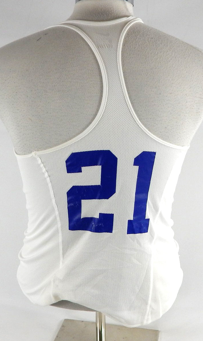 2018 Boise State Broncos #21 Game Used White Jersey 60 Patch Beach Volleyball 1 Pic2