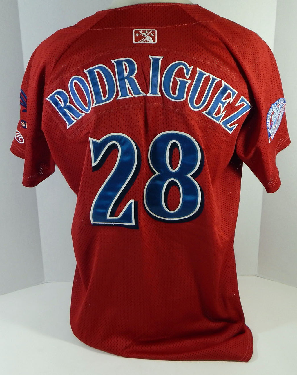 2015 Clearwater Threshers Rodriguez #28 Game Used Red Jersey 100th C Patch 267