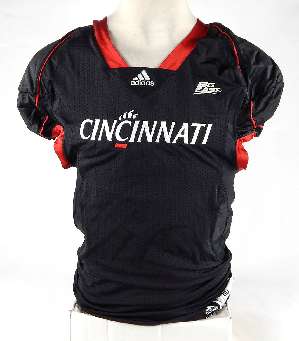 2010 Cincinnati Bearcats Blank Game Issued Black Jersey 40 890