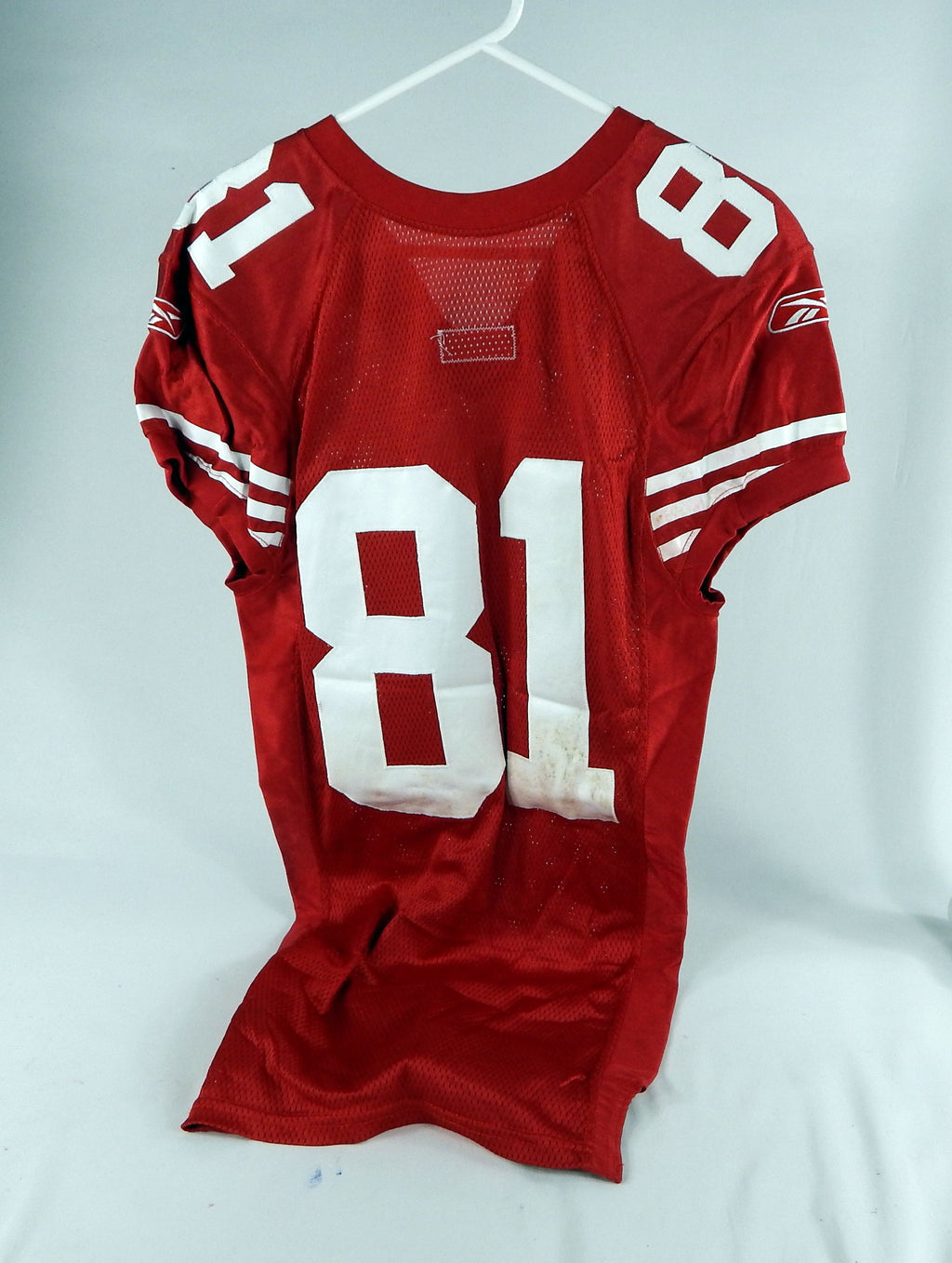 2009 San Francisco 49ers Brandon Jones #81 Game Issued Red Jersey 42 DP69100 Pic2