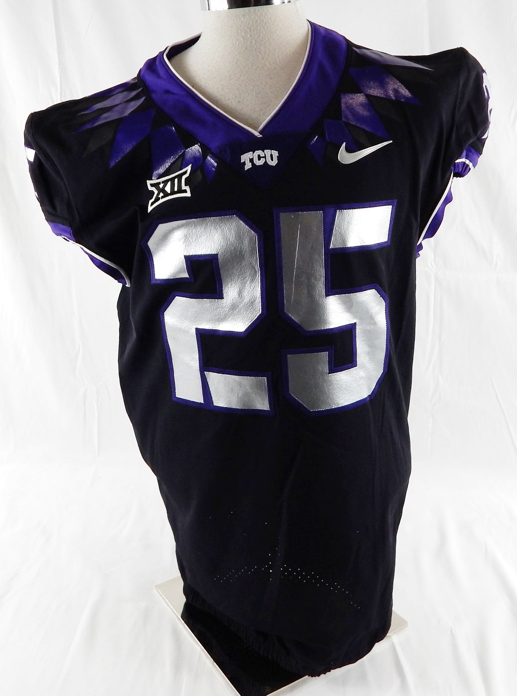 2021 Texas Christian TCU Horned Frogs #25 Game Used Black Jersey Football NP R8