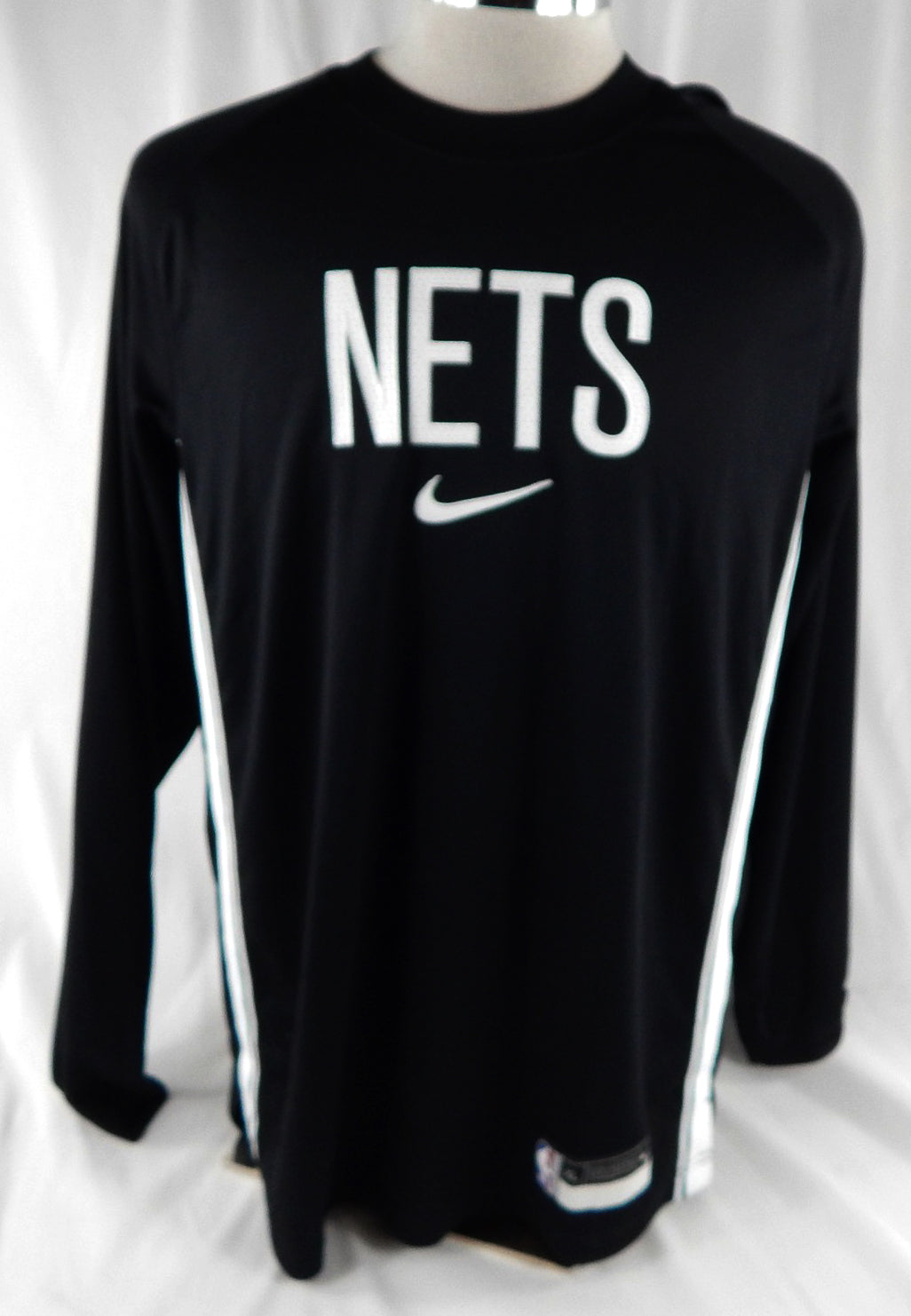 2025-26 Brooklyn Nets Ochai Agbaji #30 Game Used Black Shooting Shirt XL 994