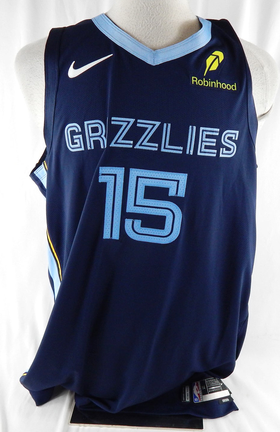 2025-26 Memphis Grizzlies Brandon Clarke #15 Game Used Navy Jersey Icon 1/18 54