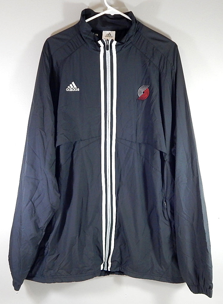 Portland Trail Blazers Adidas Climalite Training Jacket Windbreaker Black XLT