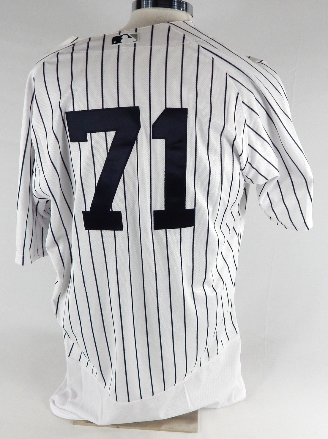 2018 New York Yankees Stephen Tarpley #71 Game Used White Jersey PS Patch 46 773 Pic2