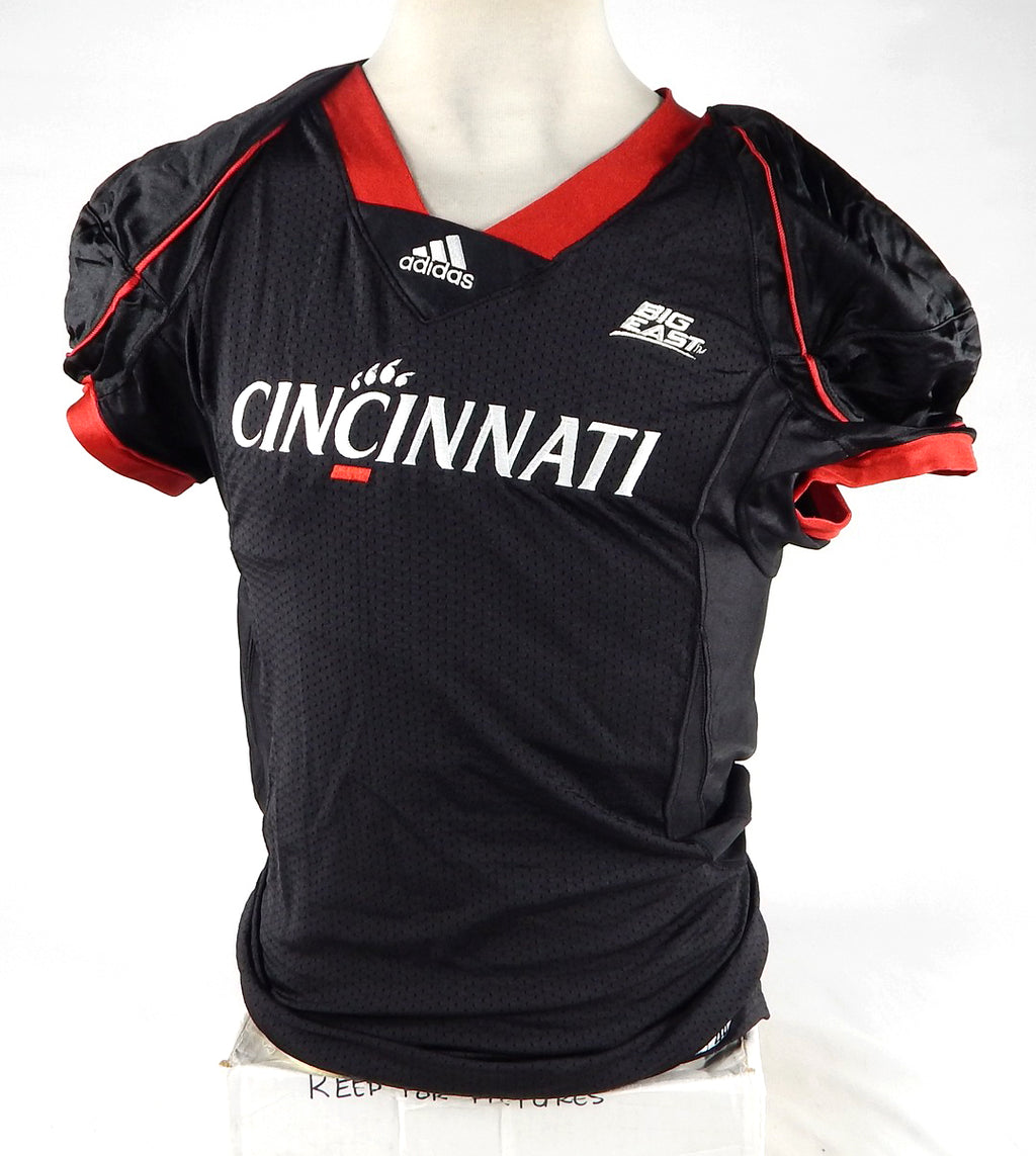 2010 Cincinnati Bearcats Blank Game Issued Black Jersey 40 898