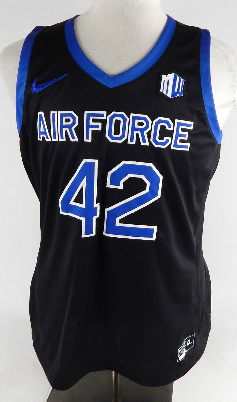 2023-24 Air Force Falcons #42 Game Issued Pos Used Black Jersey Basketball XL 18