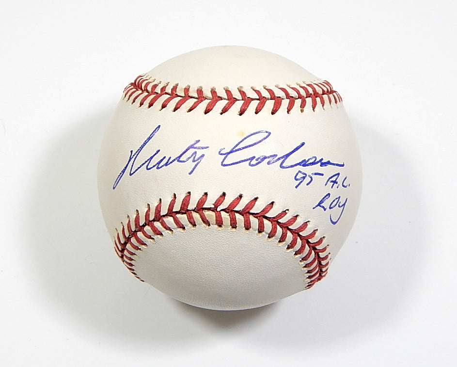 Marty Cordova 95 AL ROY Signed Rawlings OAL Baseball Autograph Auto