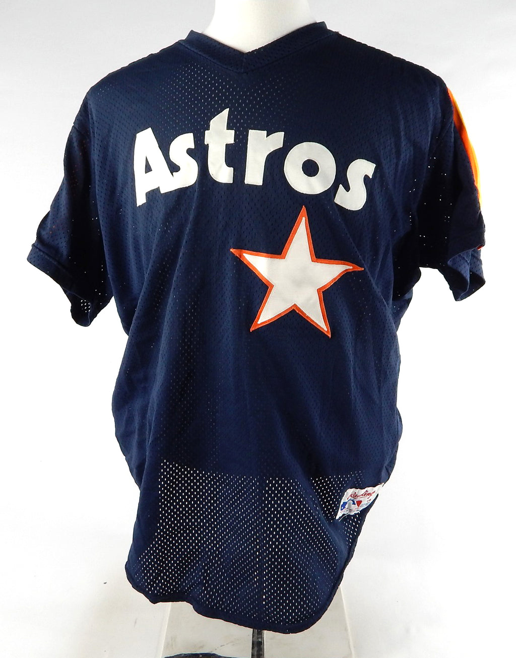 1990s Houston Astros #48 Game Used Navy Jersey BP Name Plate Stripped 44 209