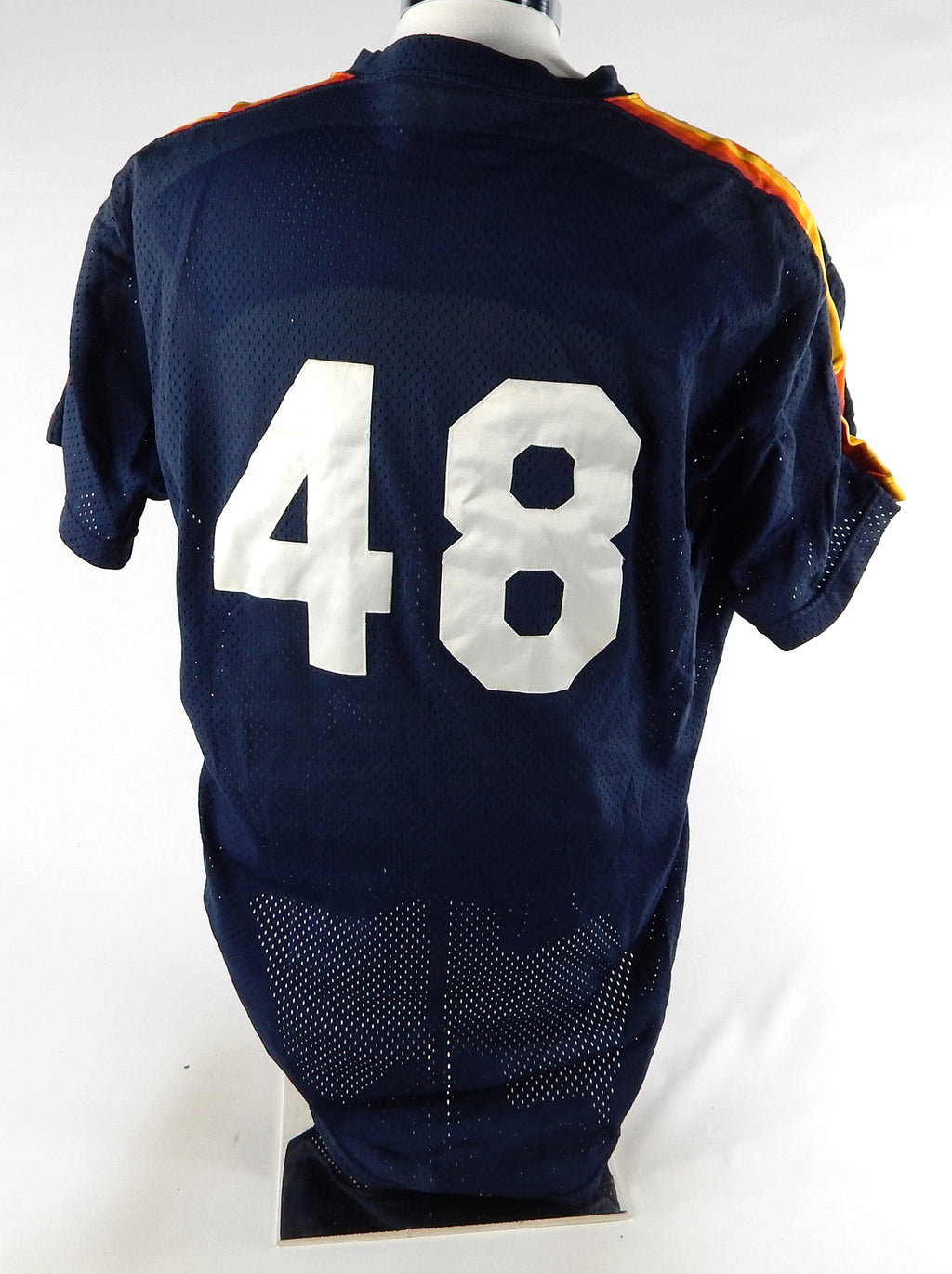 1990s Houston Astros #48 Game Used Navy Jersey BP Name Plate Stripped 44 209 Pic2