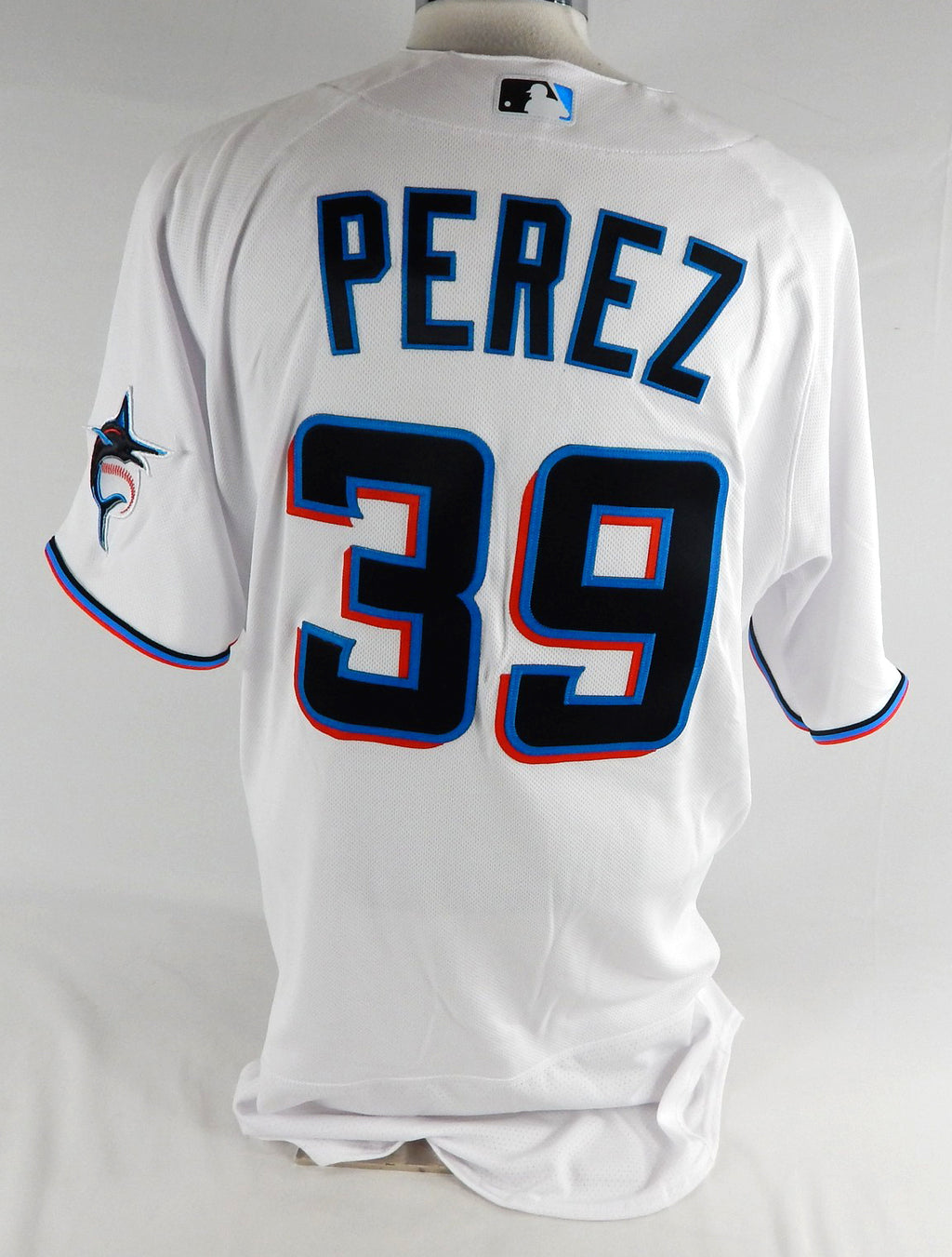 2023 Miami Marlins Eury Perez #39 Game Issued White Jersey 46 153 Pic2