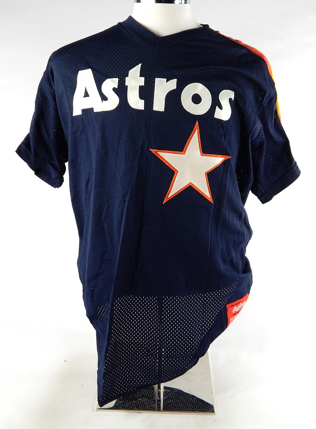 1990s Houston Astros #52 Game Used Navy Jersey BP Name Plate Stripped 44 210