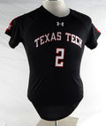 2018 Texas Tech Red Raiders #2 Game Used Black Jersey Womens Soccer M 179