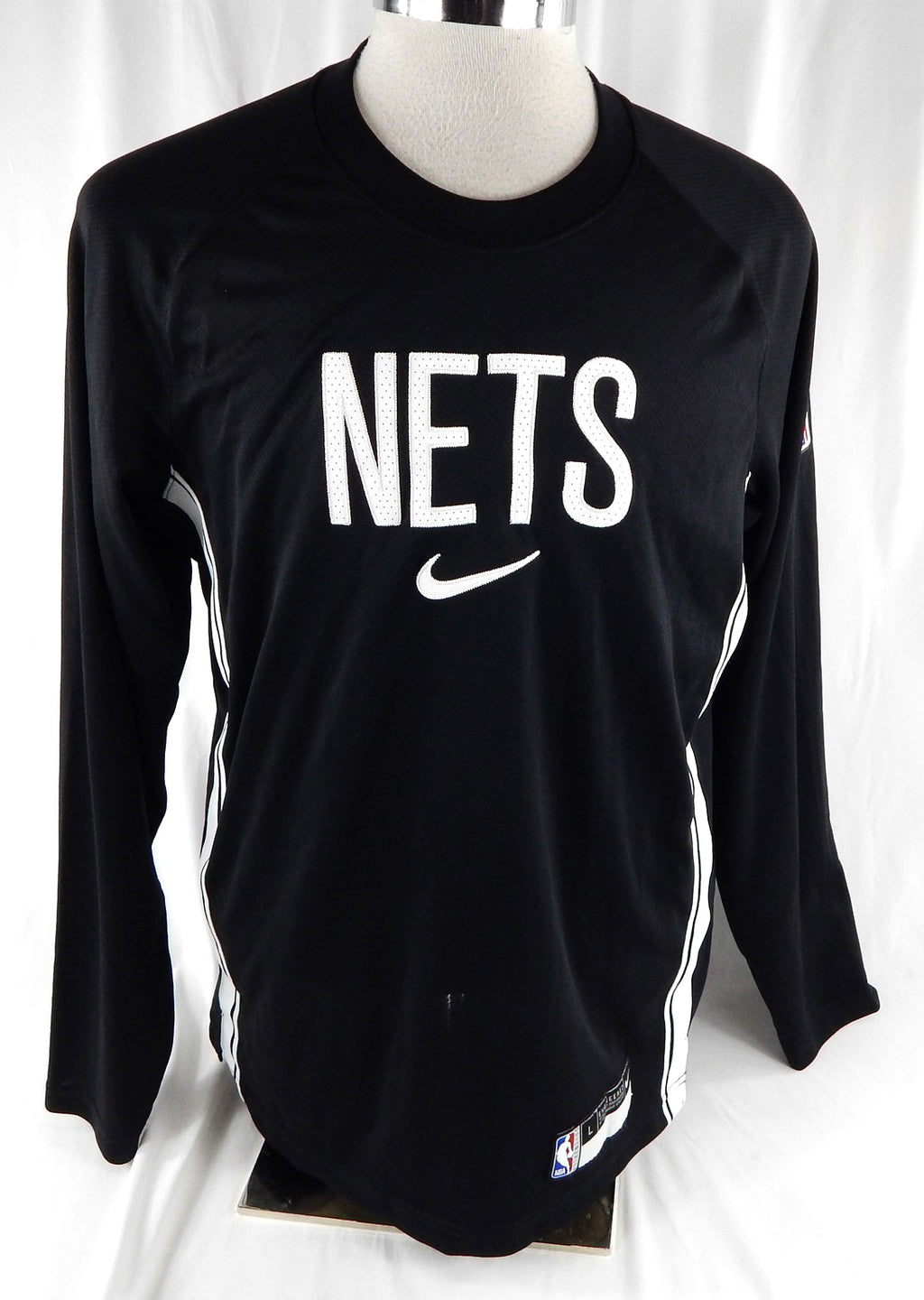 2025-26 Brooklyn Nets Tyson Etienne #10 Game Used Black Shooting Shirt L 002