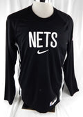 2025-26 Brooklyn Nets Tyson Etienne #10 Game Used Black Shooting Shirt L 002