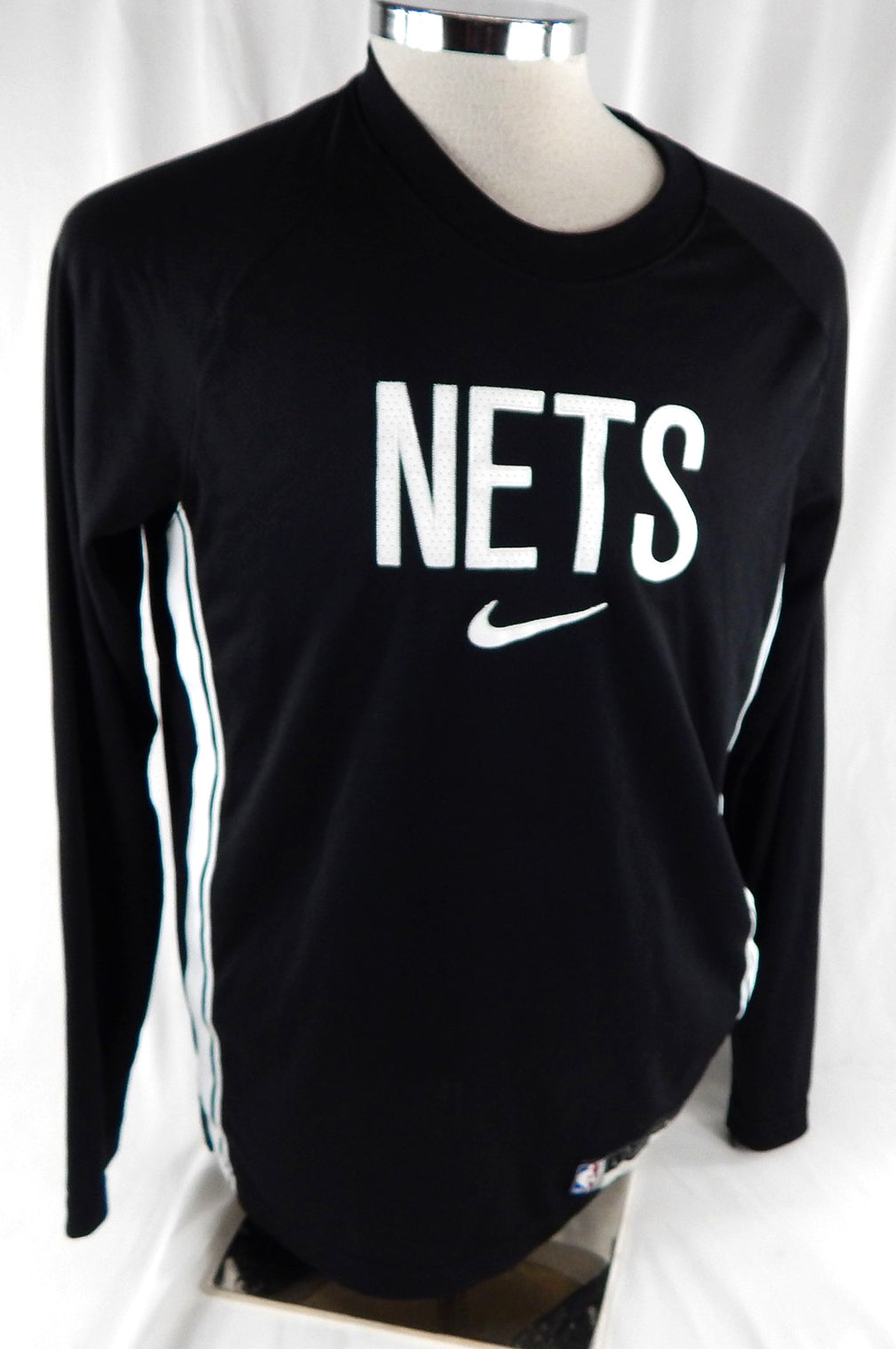 2025-26 Brooklyn Nets Malachi Smith #18 Game Used Black Shooting Shirt L 003