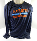 2013-14 Charlotte Bobcats Team Issued Navy Long Sleeve Training Shirt 3XL 2150