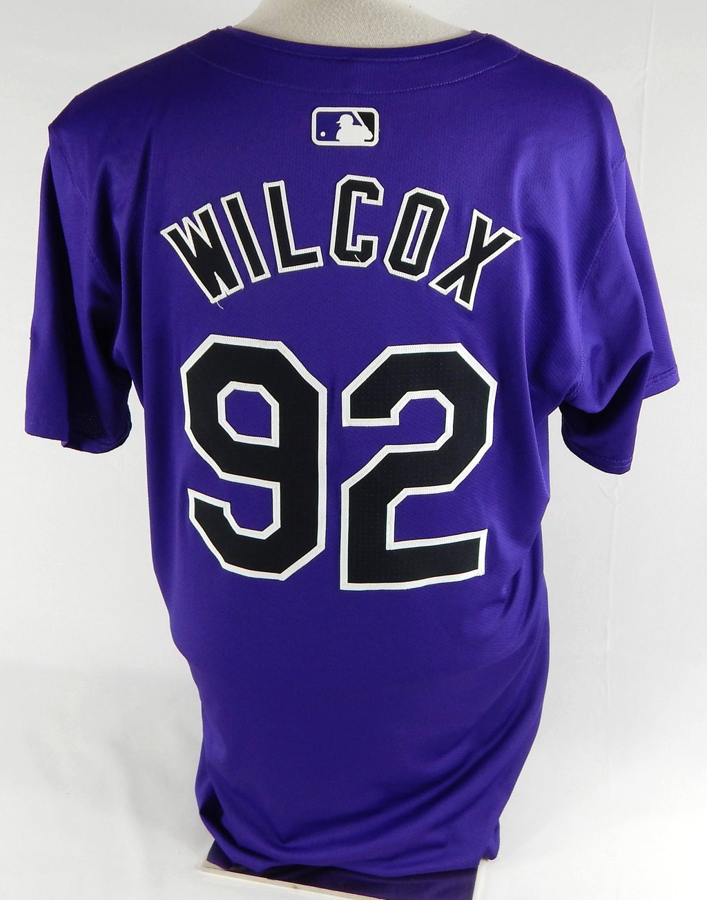 2024 Colorado Rockies Kyle Wilcox #92 Game Issued Pos Used Purple Jersey 44 739 Pic2