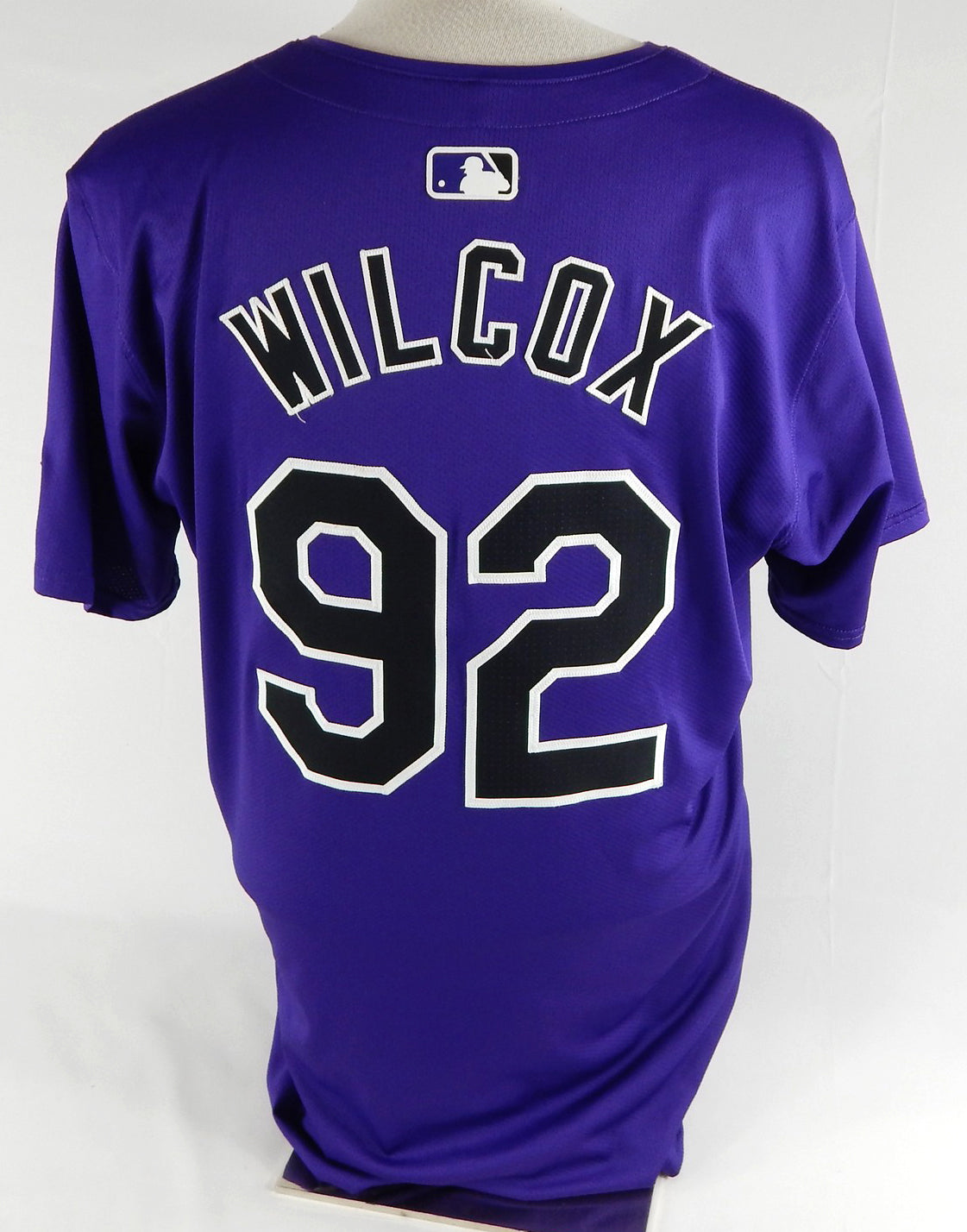 2024 Colorado Rockies Kyle Wilcox #92 Game Issued Pos Used Purple Jersey 44 739 Pic2