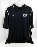New Texas Christian University TCU Men's Baseball Black Polo Nike XL NWT 355S