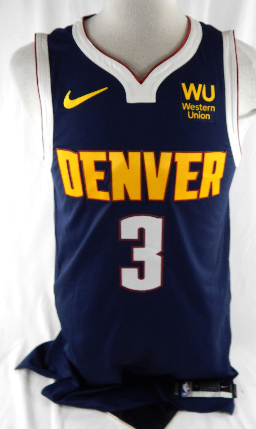 2018-19 Denver Nuggets Shaquille Harrison #3 Game Issued Navy Jersey Icon 46 77