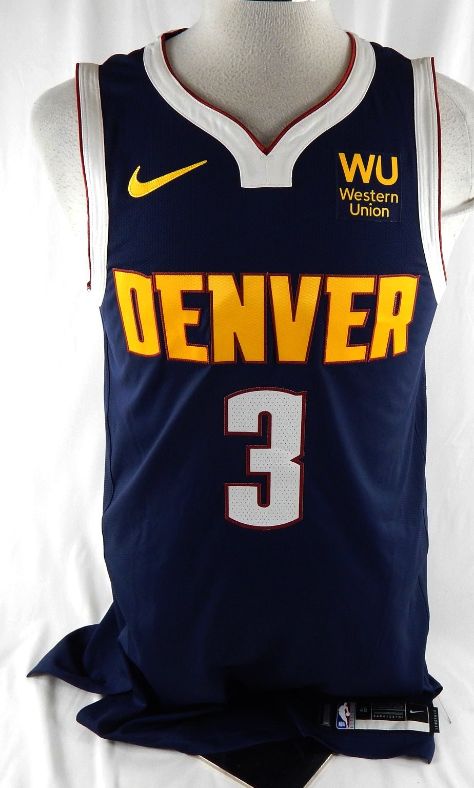 2018-19 Denver Nuggets Shaquille Harrison #3 Game Issued Navy Jersey Icon 46 77 Pic2