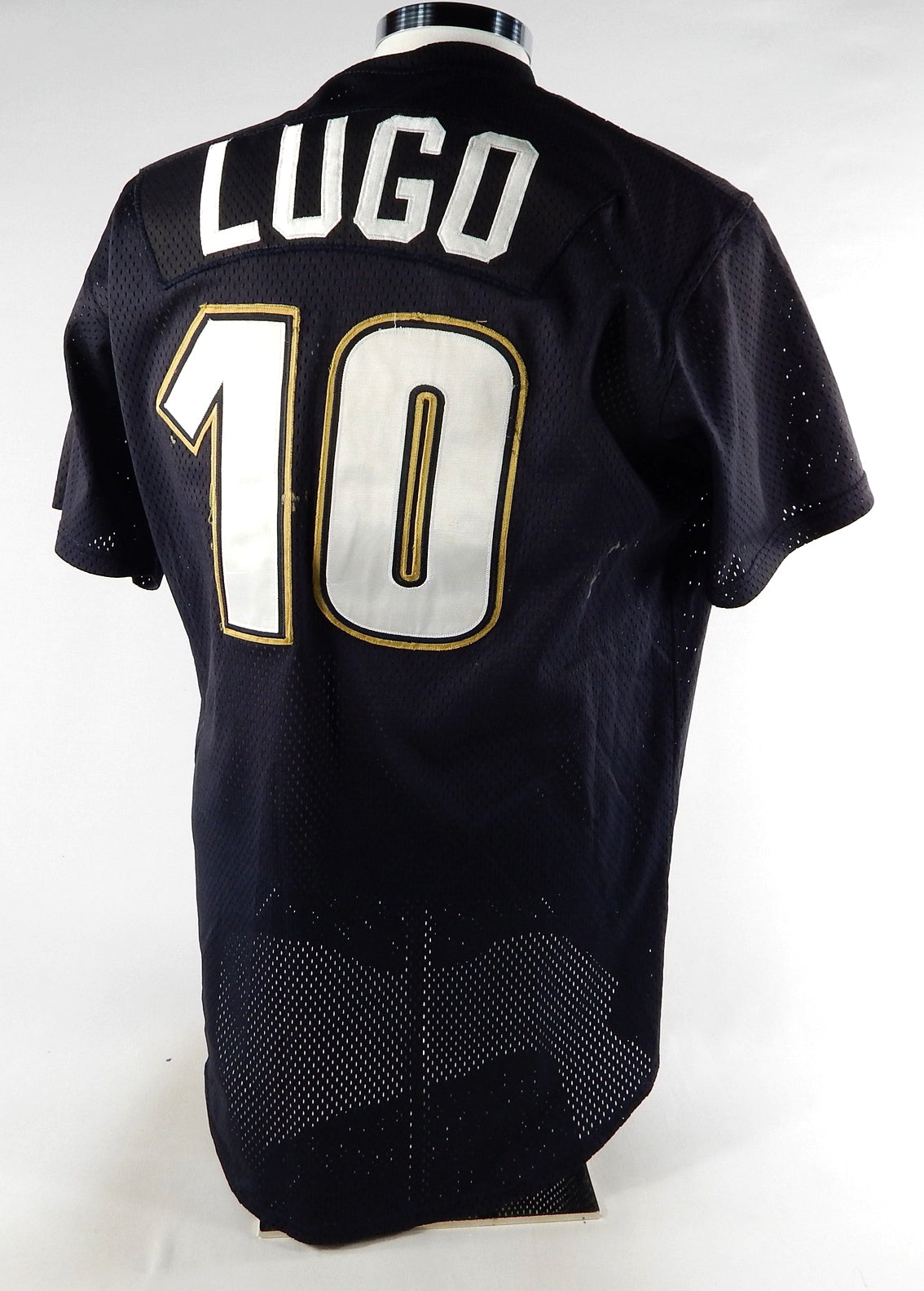 1990s Houston Astros Lugo #10 Game Used Black Jersey Batting Practice 44 217 Pic2