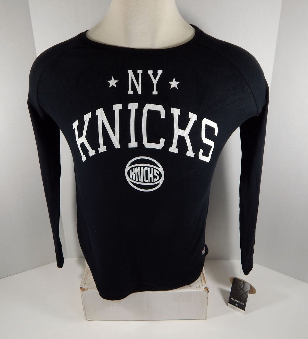New Women's Ladies New York Knicks Black Long Sleeve Micro Thermal Shirt L NWT