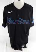 2023 Miami Marlins Tanner Scott #66 Game Issued Black Jersey 46 158