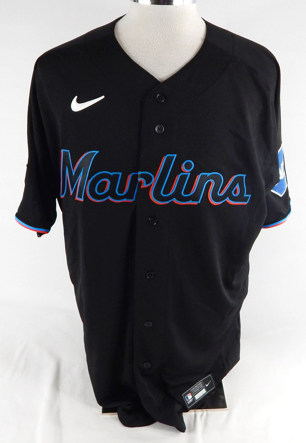 2023 Miami Marlins Tanner Scott #66 Game Issued Black Jersey 46 158