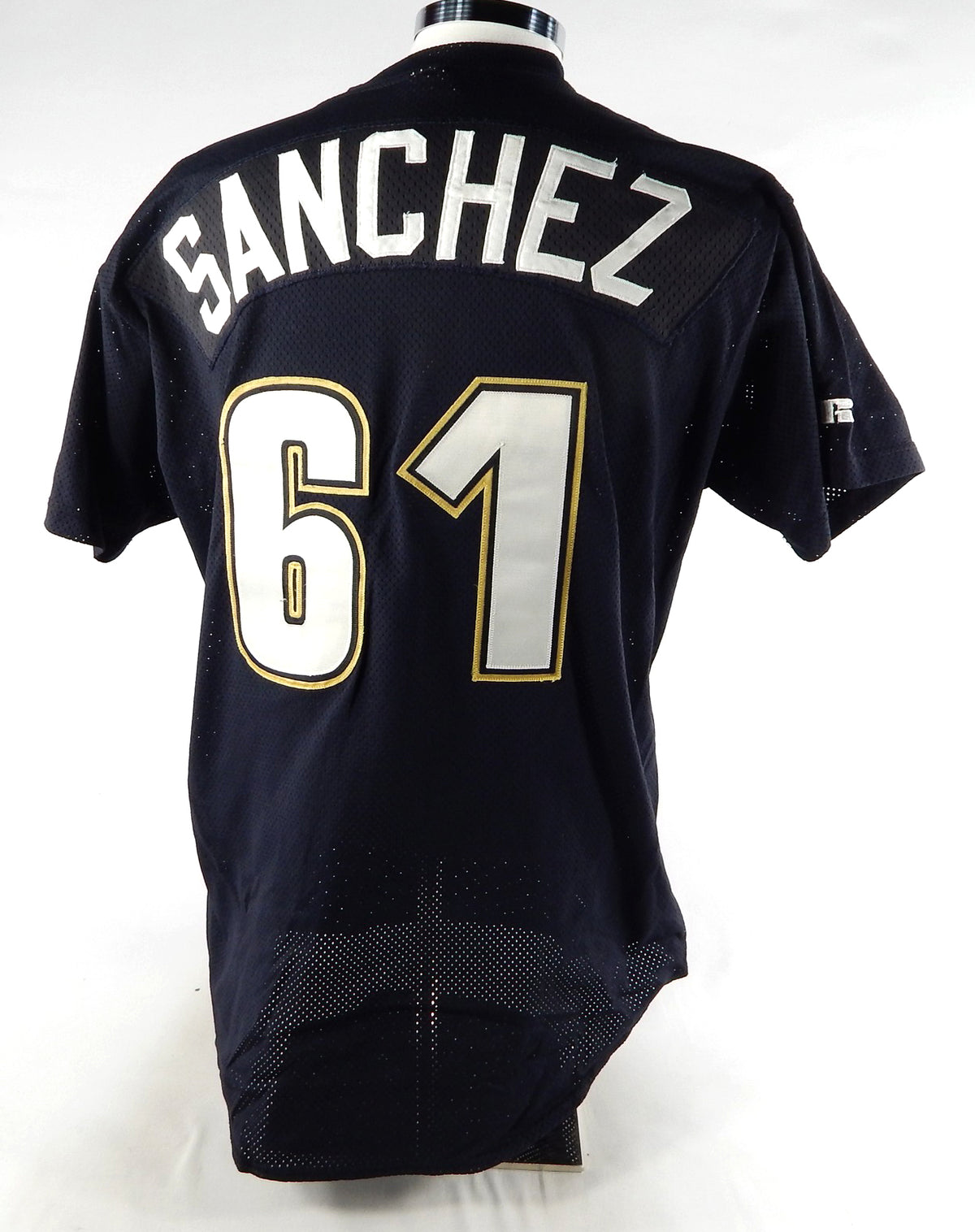 1990s Houston Astros Sanchez #61 Game Used Black Jersey BP 46 218 Pic2