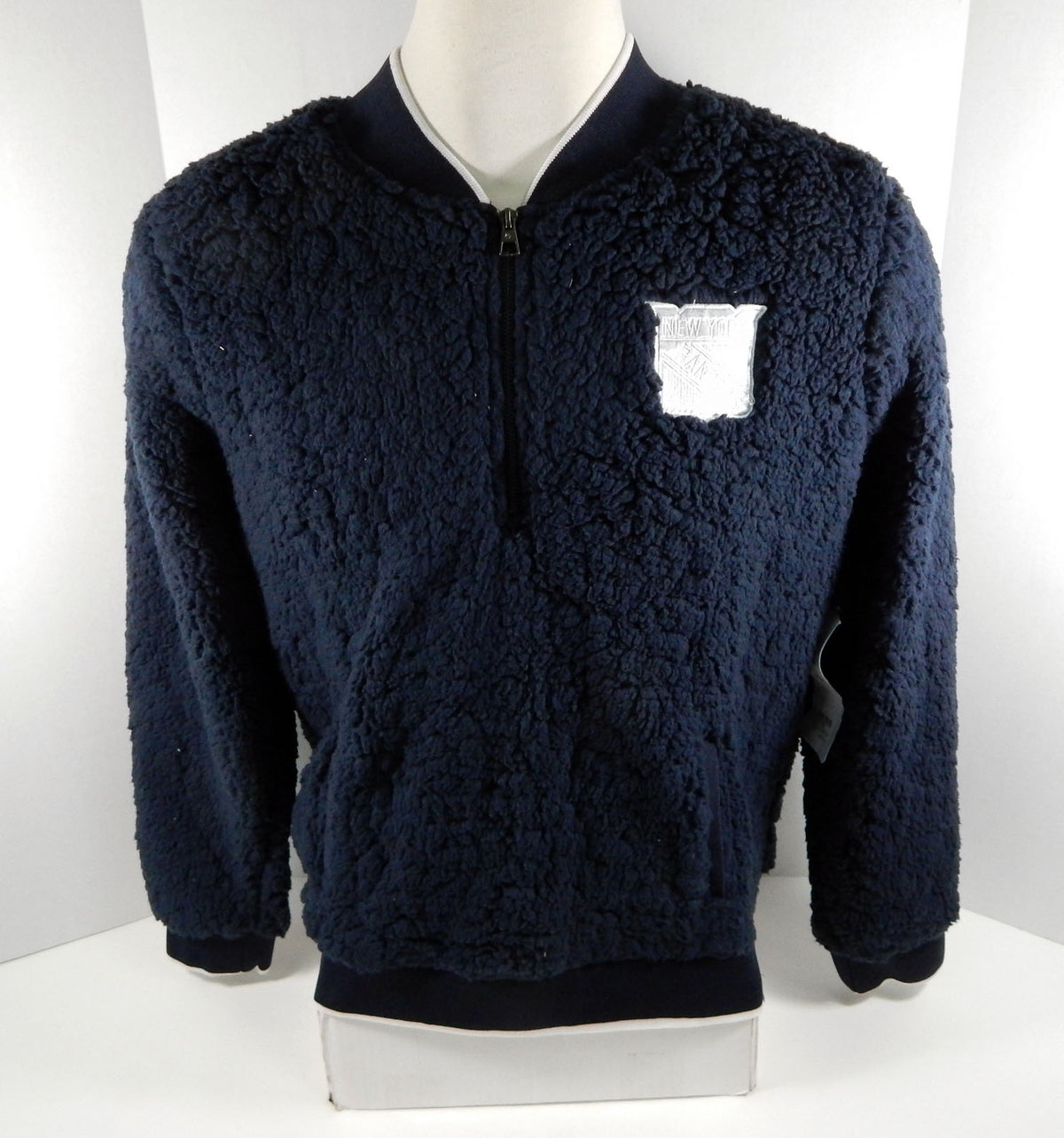 New Womens Ladies New York Rangers Sherpa Quarter Zip Pullover Jacket M NWT