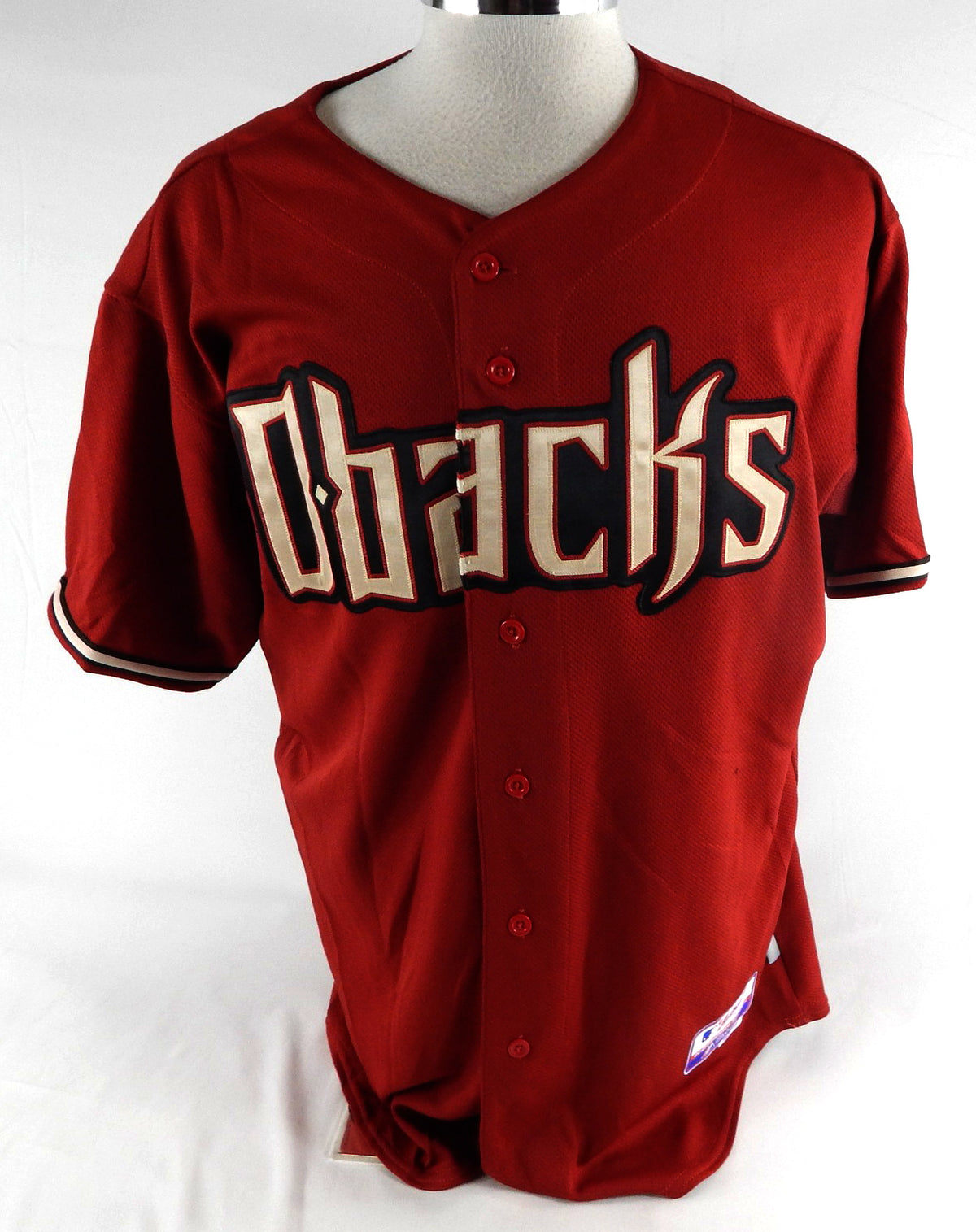 2007 Arizona Diamondbacks Brian Barden #67 Game Issued Red Jersey 46 DP107344