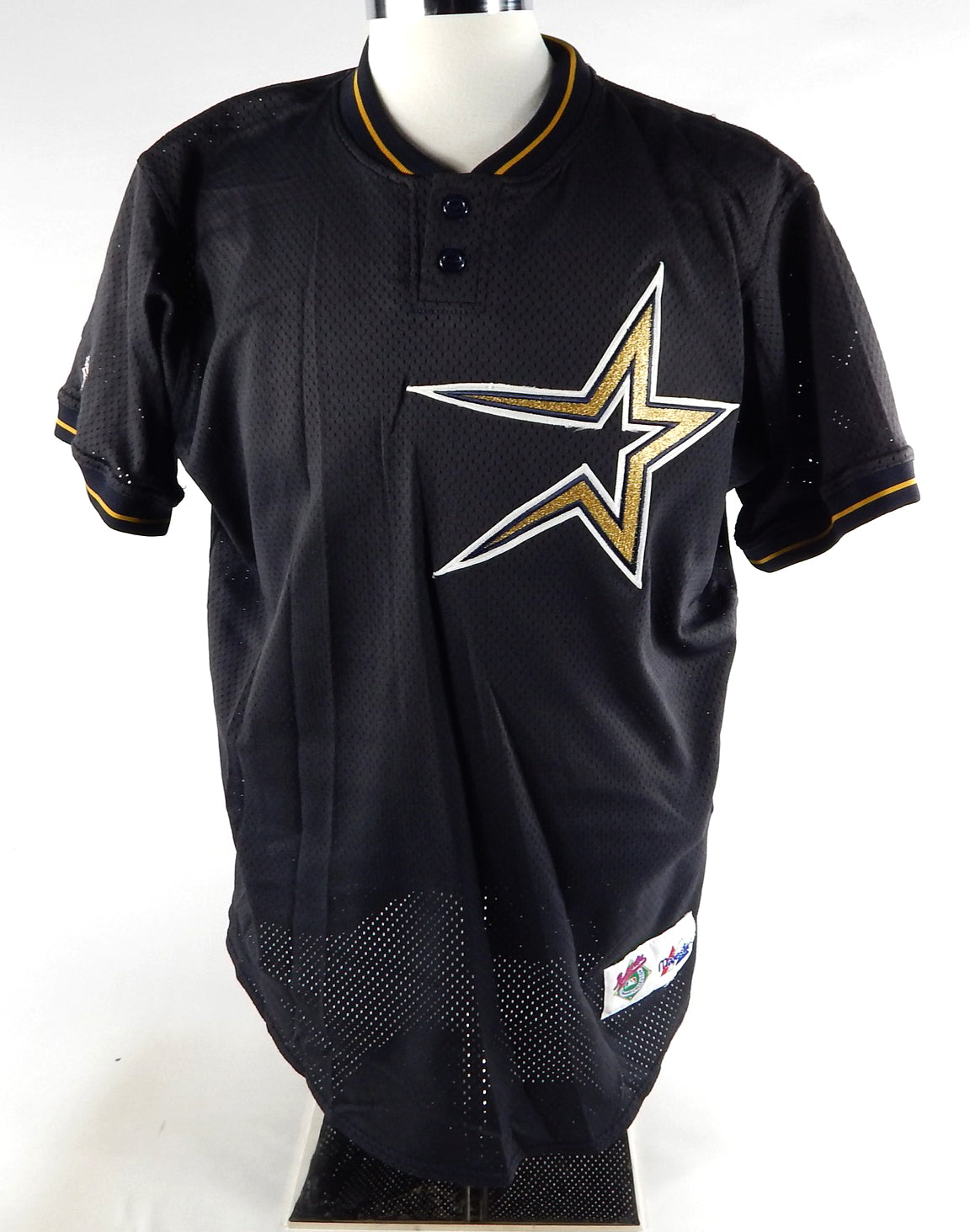 1990s Houston Astros #20 Game Used Black Jersey BP Name Plate Stripped 44 219