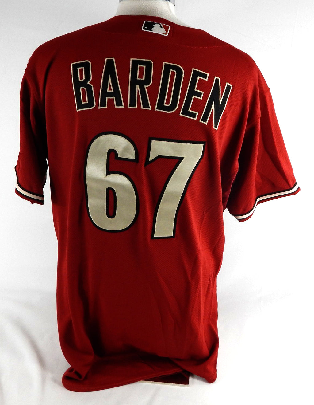 2007 Arizona Diamondbacks Brian Barden #67 Game Issued Red Jersey 46 DP107344 Pic2