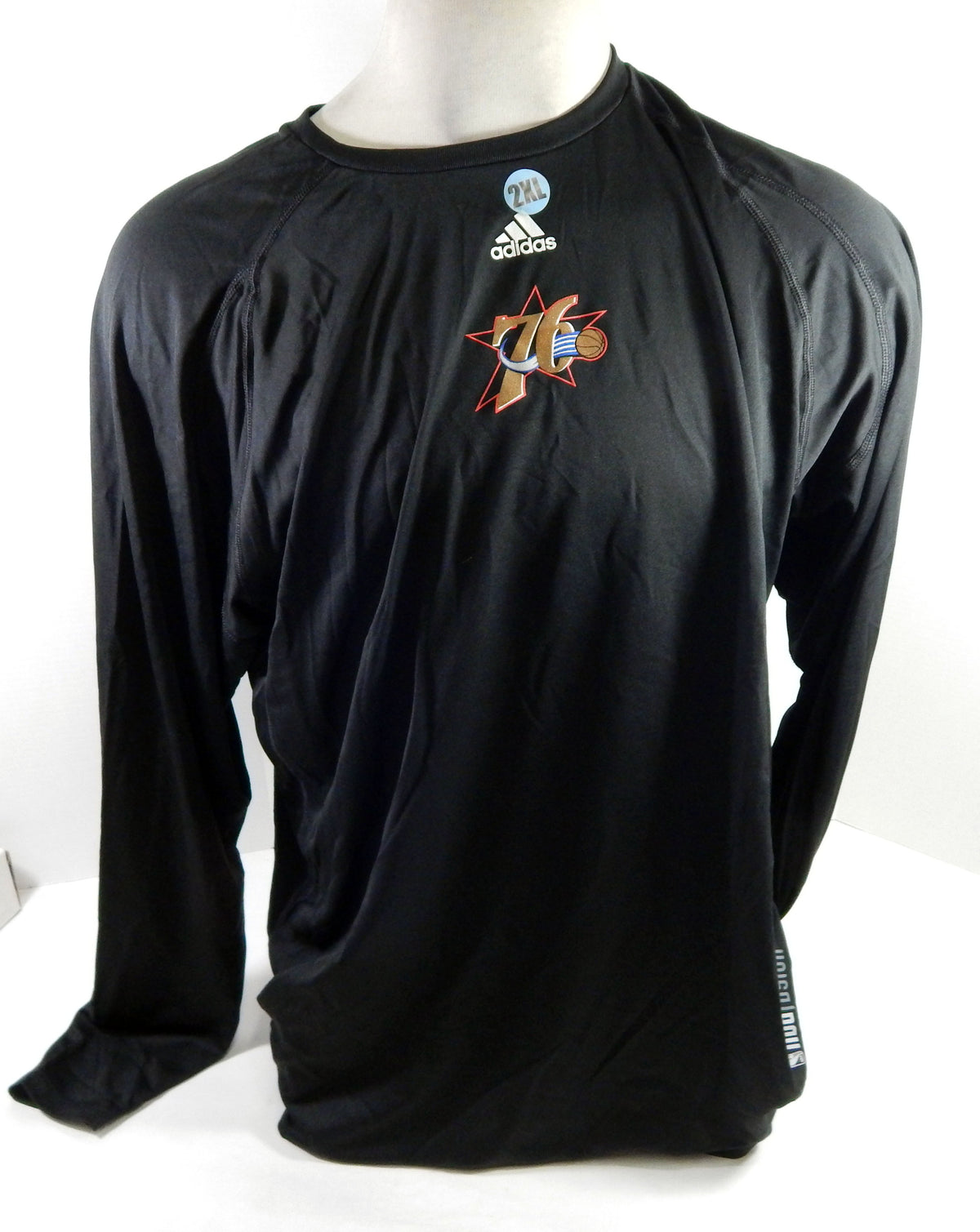 2000s Philadelphia 76ers Team Issued Black Long Sleeve Training Shirt 2XL 0