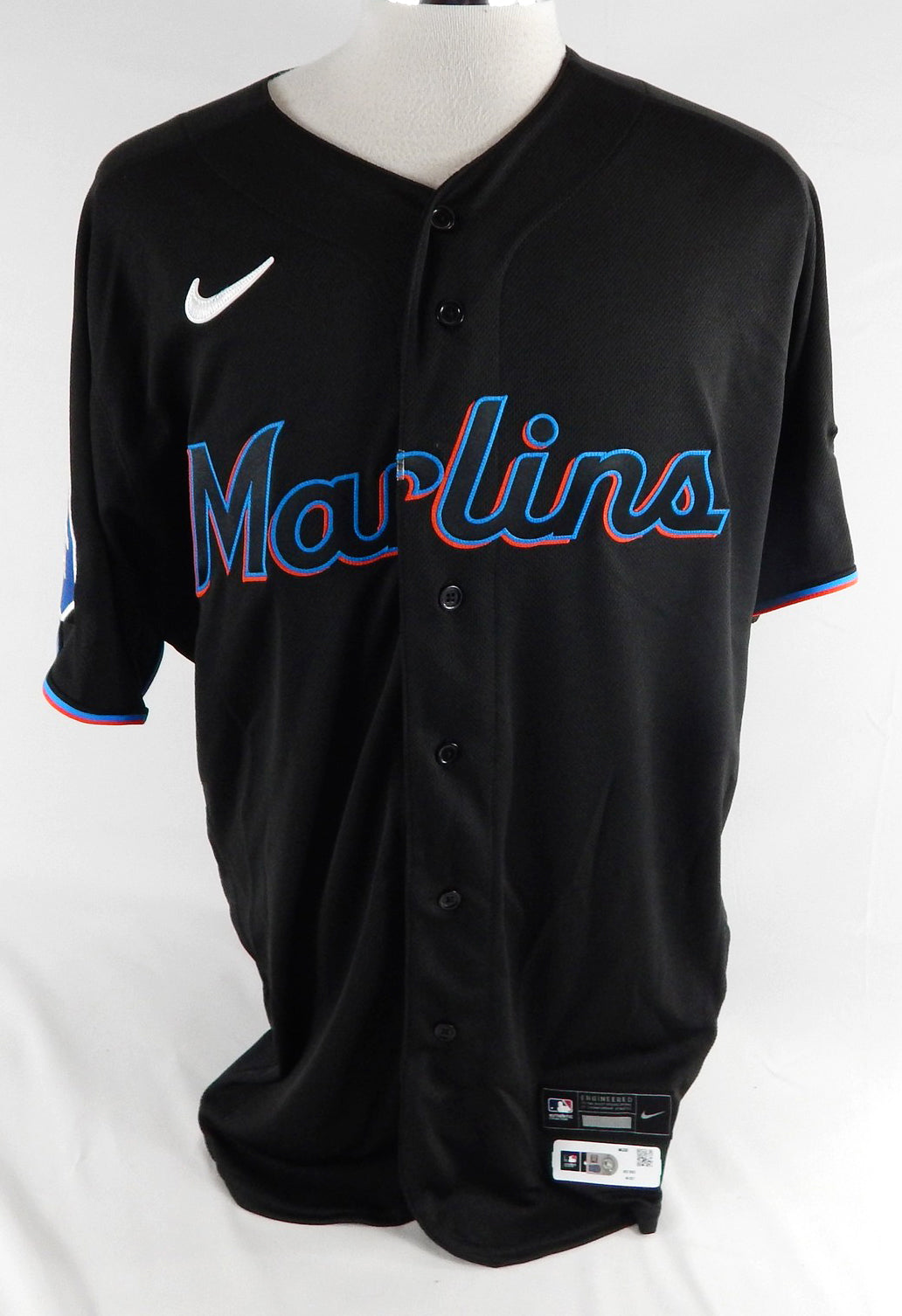 2023 Miami Marlins Sandy Alcantara #22 Game Issued Black Jersey 46 160