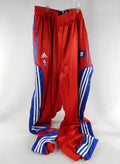 2010-11 Detroit Pistons Game Issued Red Warm Up Pants 3XL+4 DP70289
