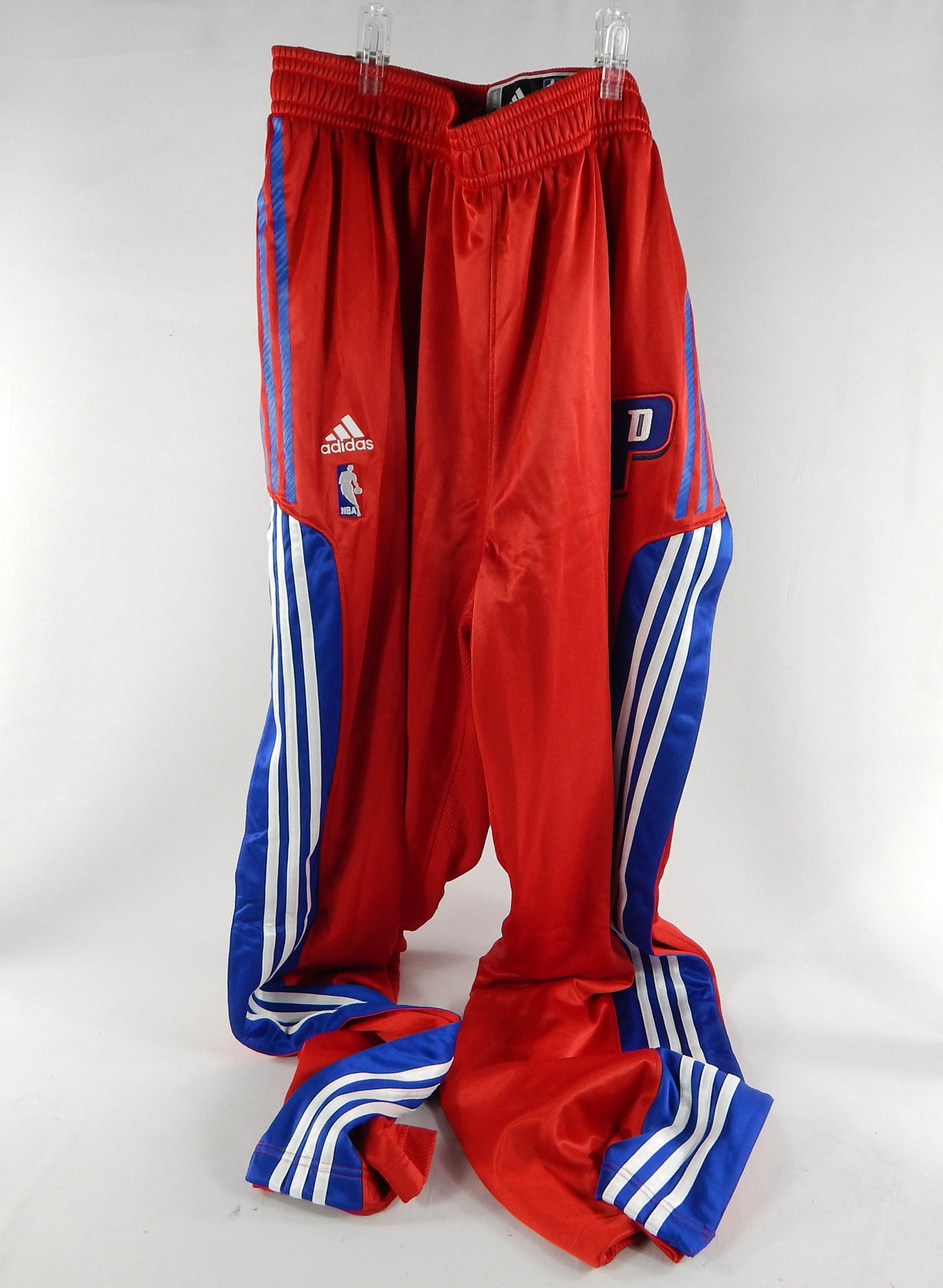 2010-11 Detroit Pistons Game Issued Red Warm Up Pants 3XL+4 DP70289