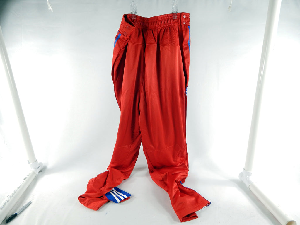 2010-11 Detroit Pistons Game Issued Red Warm Up Pants 3XL+4 DP70289 Pic2