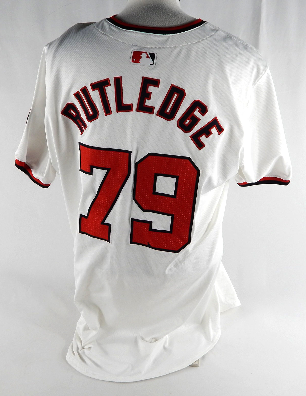 2024 Washington Nationals Jackson Rutledge #79 Game Issued White Jersey 48 034 Pic2