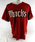 2007 Arizona Diamondbacks Jeff Salazar #15 Game Used Red Jersey 48 345