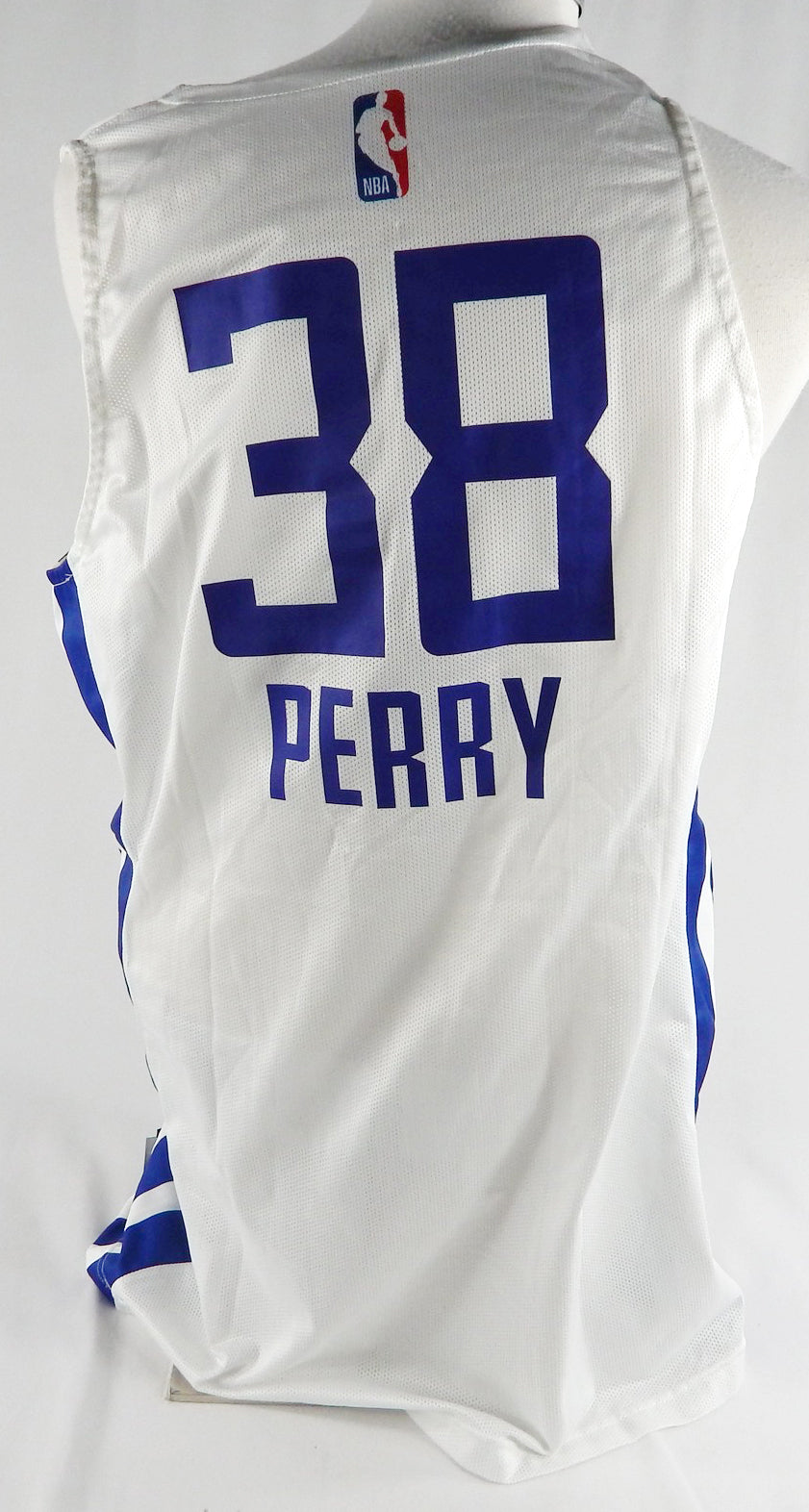 2021-22 Los Angeles Clippers Reggie Perry #38 Game Issued White Jersey Summer 3 Pic2