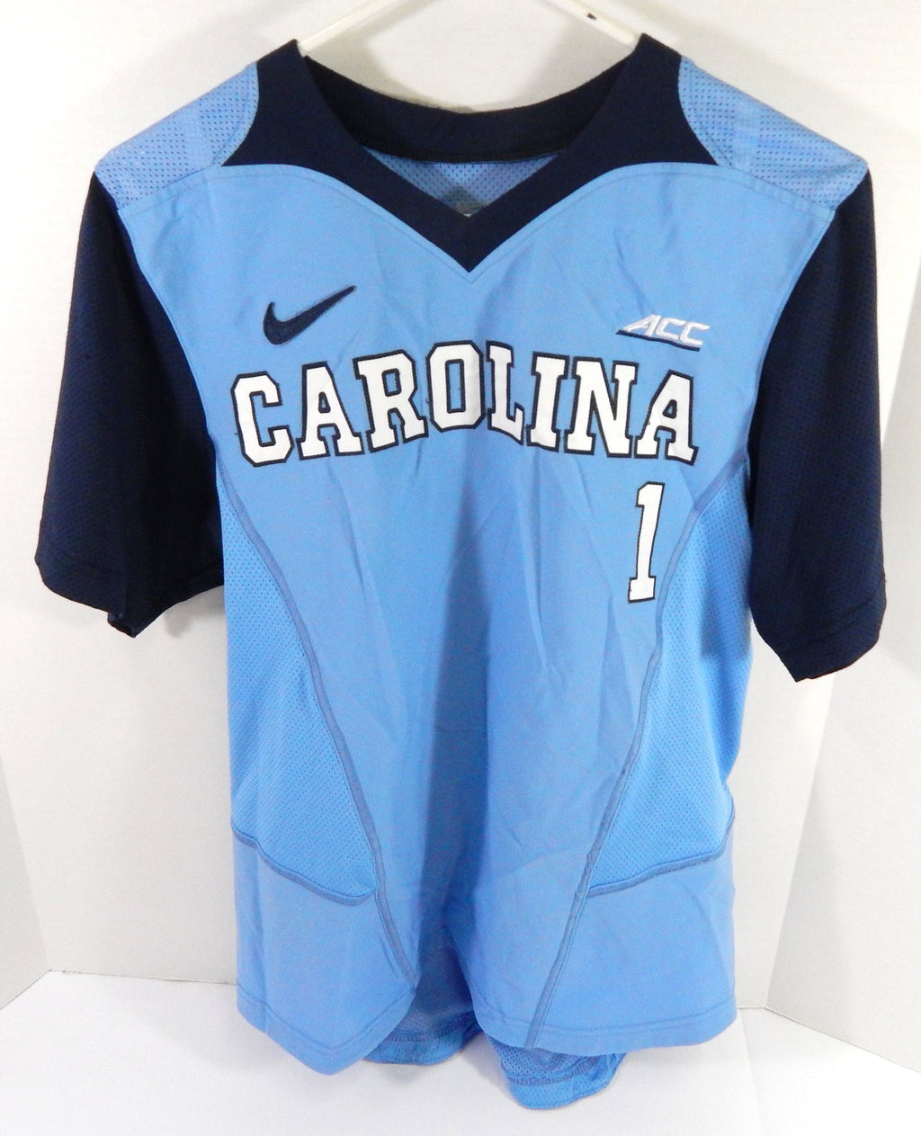 North Carolina Tar Heels UNC Elena Covert #1 Game Used Blue Jersey Softball M 6