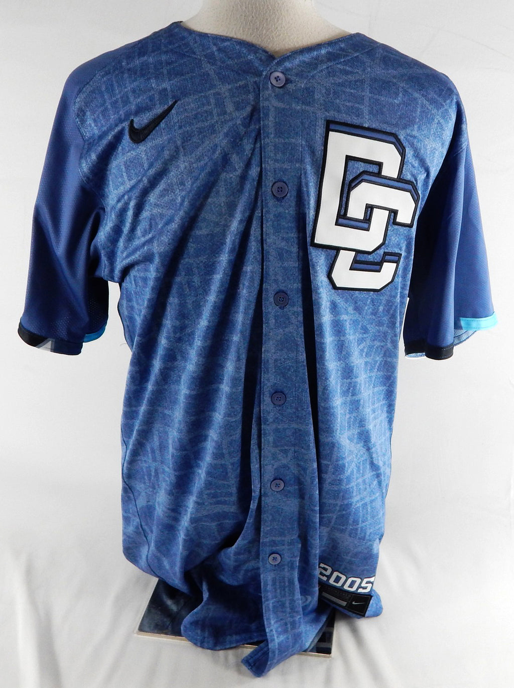 2025 Washington Nationals Orlando Ribalta #64 Game Issued P Used Blue Jersey 9