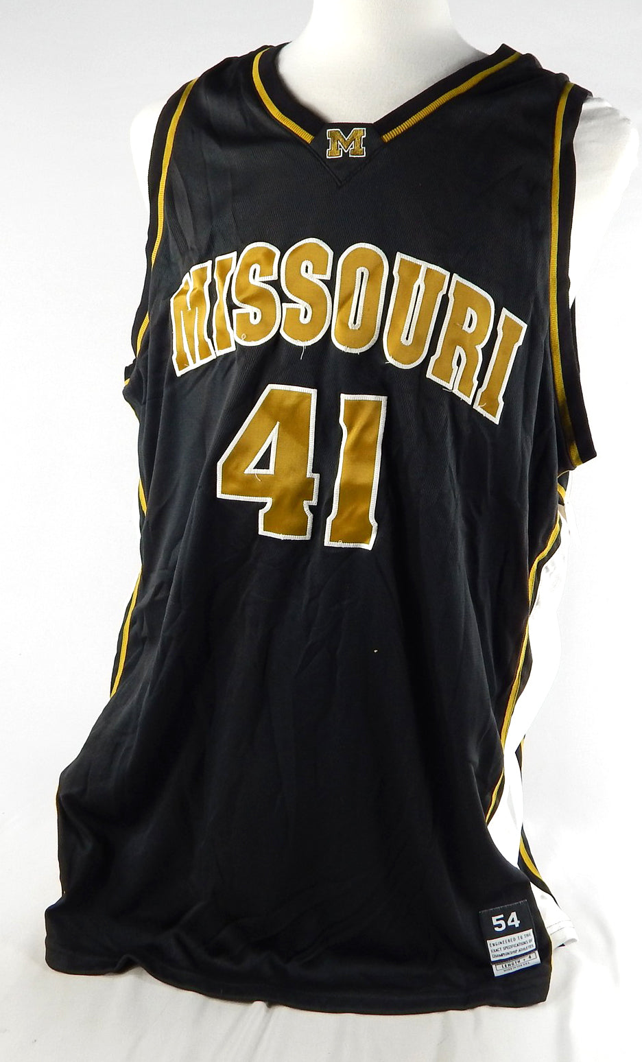 2000s Missouri Tigers #41 Game Issued Black Jersey Basketball 54 224